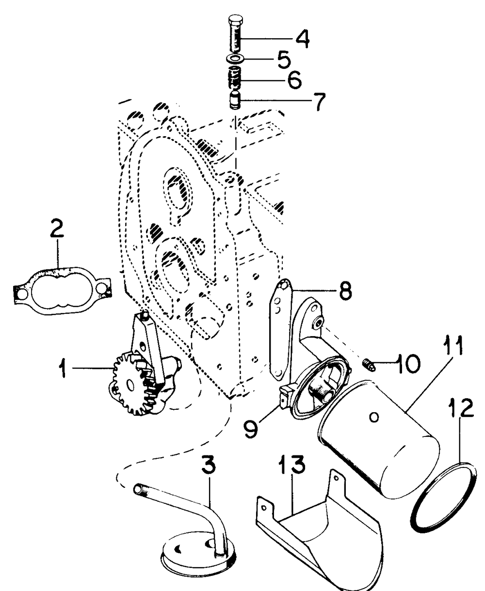 Oil Pump And Filter Diagram and Parts List for 1914 145986100-145986399-146986100-146986399 Cub Cadet Lawn Tractor
